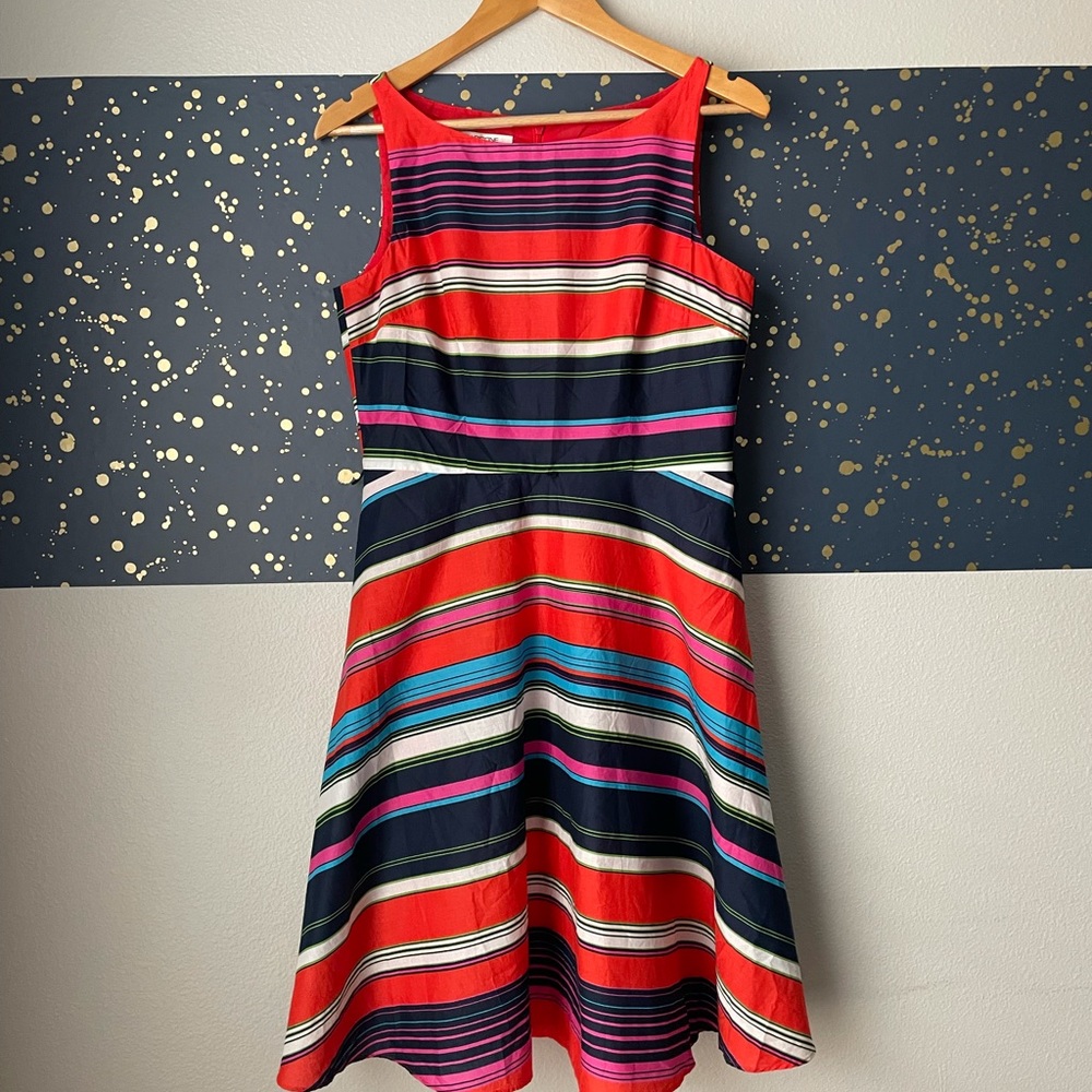 Evan-Picone Bold Stripes Cocktail Dress